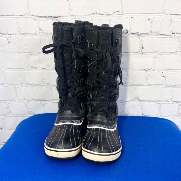 |•SOREL•| Trivoli High Black Waterproof Winter Boots Size 8.5 - Picture 3 of 12